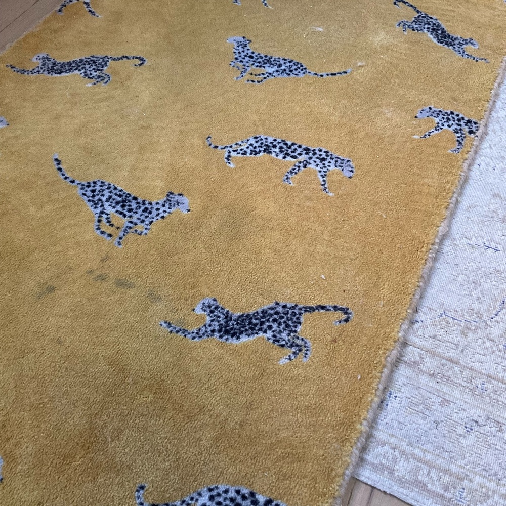 Anthropologie Leopard Print Rug - Picture 2 of 2